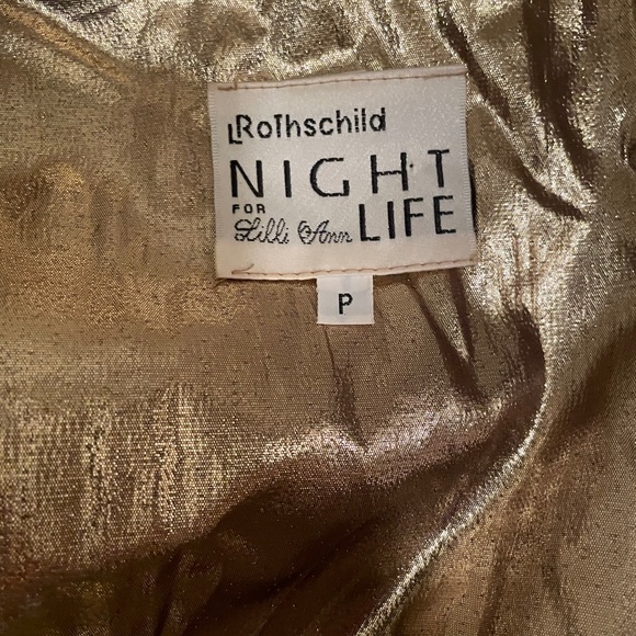 Vintage gold quilted jacket by L Rothschild - Picture 3 of 4